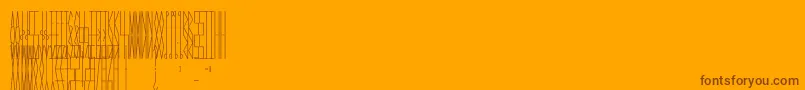 Шрифт JmhCelaenoBook – коричневые шрифты на оранжевом фоне
