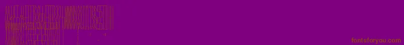 JmhCelaenoBook-Schriftart – Braune Schriften auf violettem Hintergrund