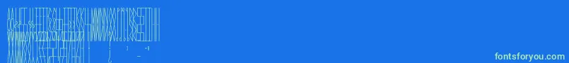 JmhCelaenoBook Font – Green Fonts on Blue Background