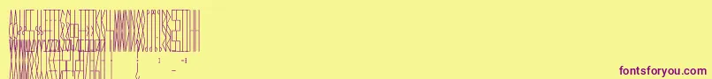 Police JmhCelaenoBook – polices violettes sur fond jaune