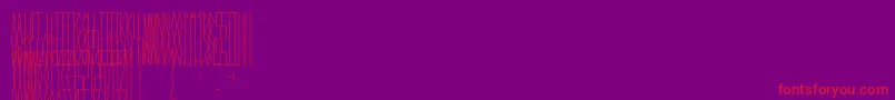 JmhCelaenoBook Font – Red Fonts on Purple Background