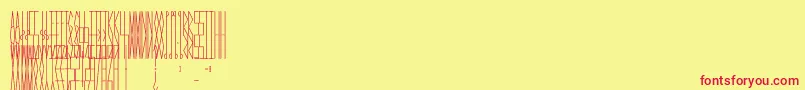 JmhCelaenoBook Font – Red Fonts on Yellow Background
