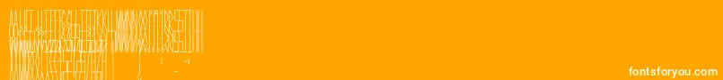 JmhCelaenoBook-Schriftart – Weiße Schriften auf orangefarbenem Hintergrund