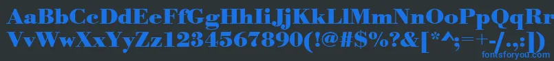 UrwbodonitwidBold Font – Blue Fonts on Black Background