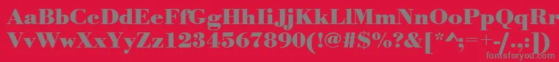 UrwbodonitwidBold Font – Gray Fonts on Red Background