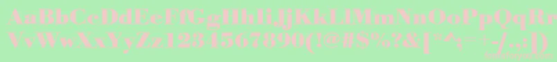 UrwbodonitwidBold Font – Pink Fonts on Green Background