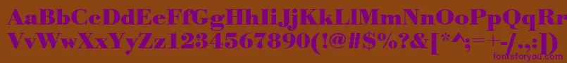 UrwbodonitwidBold Font – Purple Fonts on Brown Background