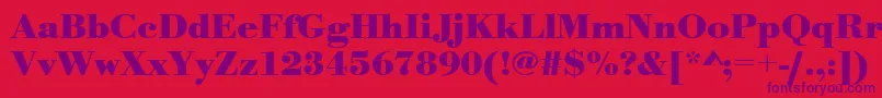 UrwbodonitwidBold Font – Purple Fonts on Red Background