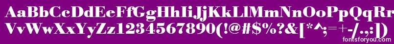 フォントUrwbodonitwidBold – 紫の背景に白い文字