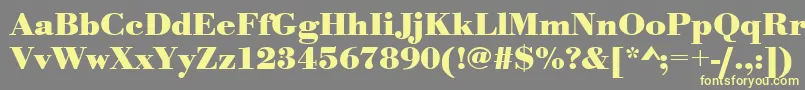 UrwbodonitwidBold Font – Yellow Fonts on Gray Background