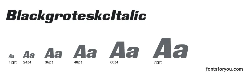 BlackgroteskcItalic Font Sizes