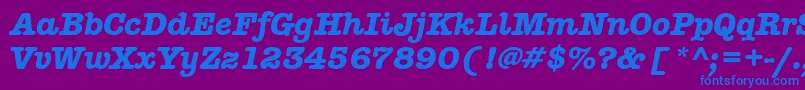 Шрифт AmericantypitcteebolItalic – синие шрифты на фиолетовом фоне