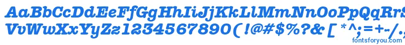 Fonte AmericantypitcteebolItalic – fontes azuis