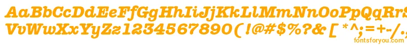 AmericantypitcteebolItalic-Schriftart – Orangefarbene Schriften