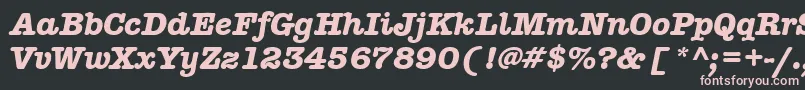 AmericantypitcteebolItalic Font – Pink Fonts on Black Background