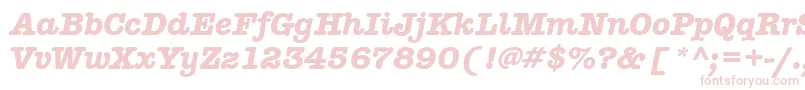 fuente AmericantypitcteebolItalic – Fuentes Rosadas Sobre Fondo Blanco