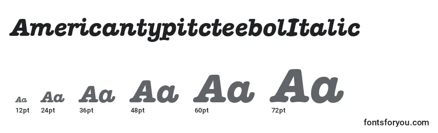AmericantypitcteebolItalic Font Sizes