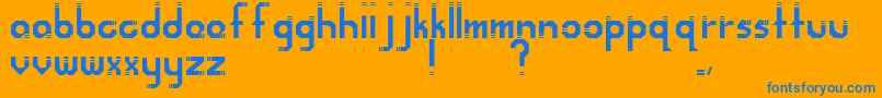 Mobio Font – Blue Fonts on Orange Background