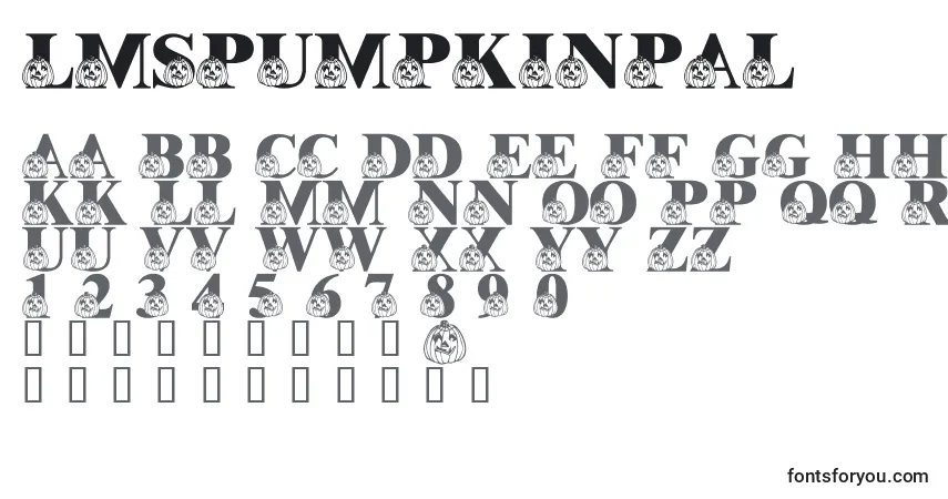 Czcionka LmsPumpkinPal – alfabet, cyfry, specjalne znaki