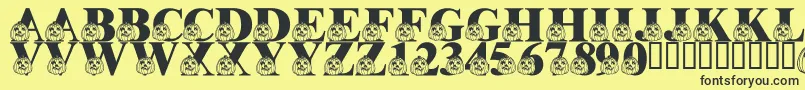 LmsPumpkinPal Font – Black Fonts on Yellow Background