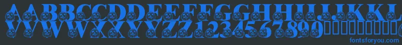 LmsPumpkinPal Font – Blue Fonts on Black Background