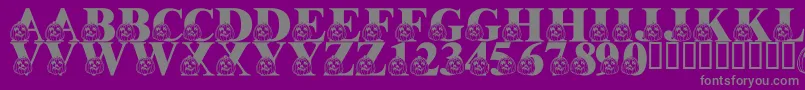 LmsPumpkinPal Font – Gray Fonts on Purple Background