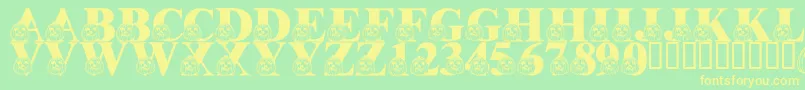 LmsPumpkinPal Font – Yellow Fonts on Green Background