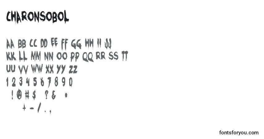 Шрифт CharonsObol – алфавит, цифры, специальные символы