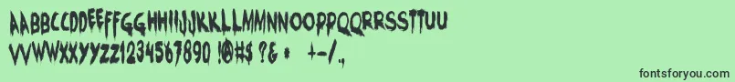 More about CharonsObol Font CharonsObol Font – Black Fonts on Green Background