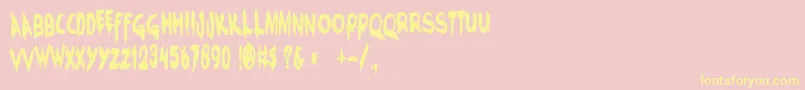 CharonsObol Font – Yellow Fonts on Pink Background