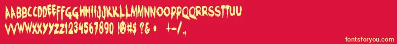 En savoir plus sur la police CharonsObol Police CharonsObol – polices jaunes sur fond rouge