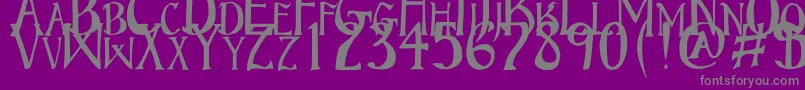 BruceStandardTextフォントについての詳細 フォントBruceStandardText – 紫の背景に灰色の文字