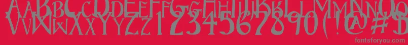 BruceStandardText Font – Gray Fonts on Red Background
