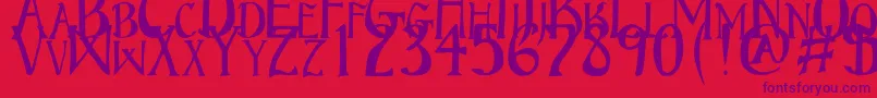 BruceStandardText Font – Purple Fonts on Red Background