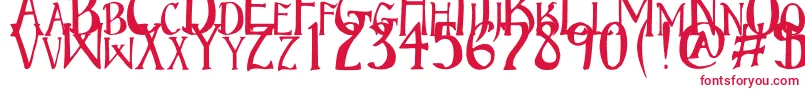 フォントBruceStandardText – 赤い文字