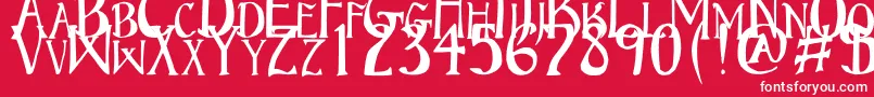 BruceStandardText Font – White Fonts on Red Background