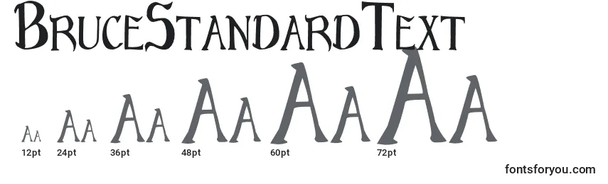 Размеры шрифта BruceStandardText (108138)