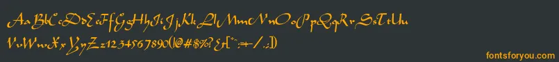 フォントSaharaNormal – 黒い背景にオレンジの文字