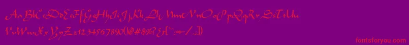 SaharaNormal Font – Red Fonts on Purple Background