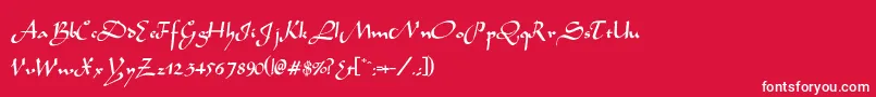 SaharaNormal Font – White Fonts on Red Background