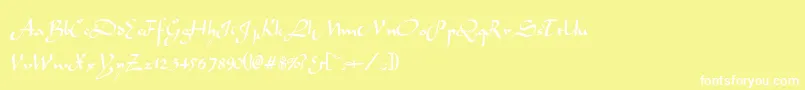 SaharaNormal Font – White Fonts on Yellow Background