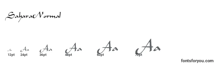 SaharaNormal Font Sizes