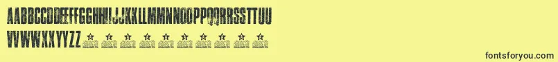 TrafficPersonalUse Font – Black Fonts on Yellow Background