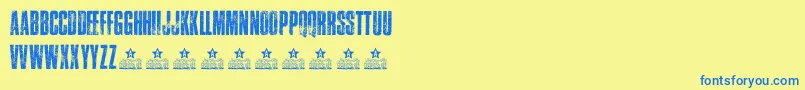 Więcej informacji o czcionce TrafficPersonalUse Czcionka TrafficPersonalUse – niebieskie czcionki na żółtym tle