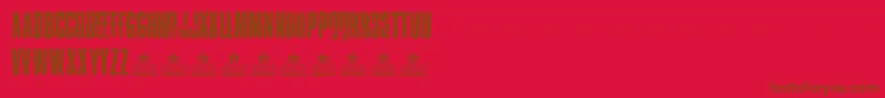TrafficPersonalUse Font – Brown Fonts on Red Background