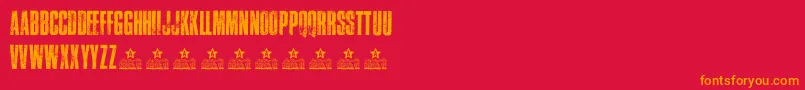 TrafficPersonalUse Font – Orange Fonts on Red Background