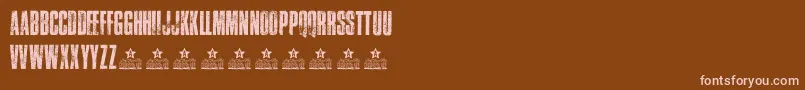 TrafficPersonalUse Font – Pink Fonts on Brown Background