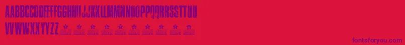 TrafficPersonalUse Font – Purple Fonts on Red Background