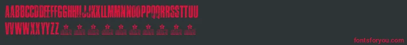 TrafficPersonalUse Font – Red Fonts on Black Background