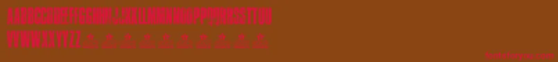 TrafficPersonalUse Font – Red Fonts on Brown Background